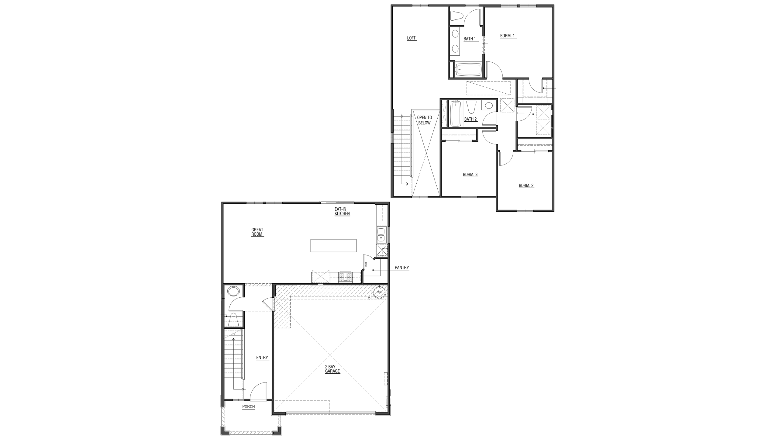 Line drawing of Oxford floorplan