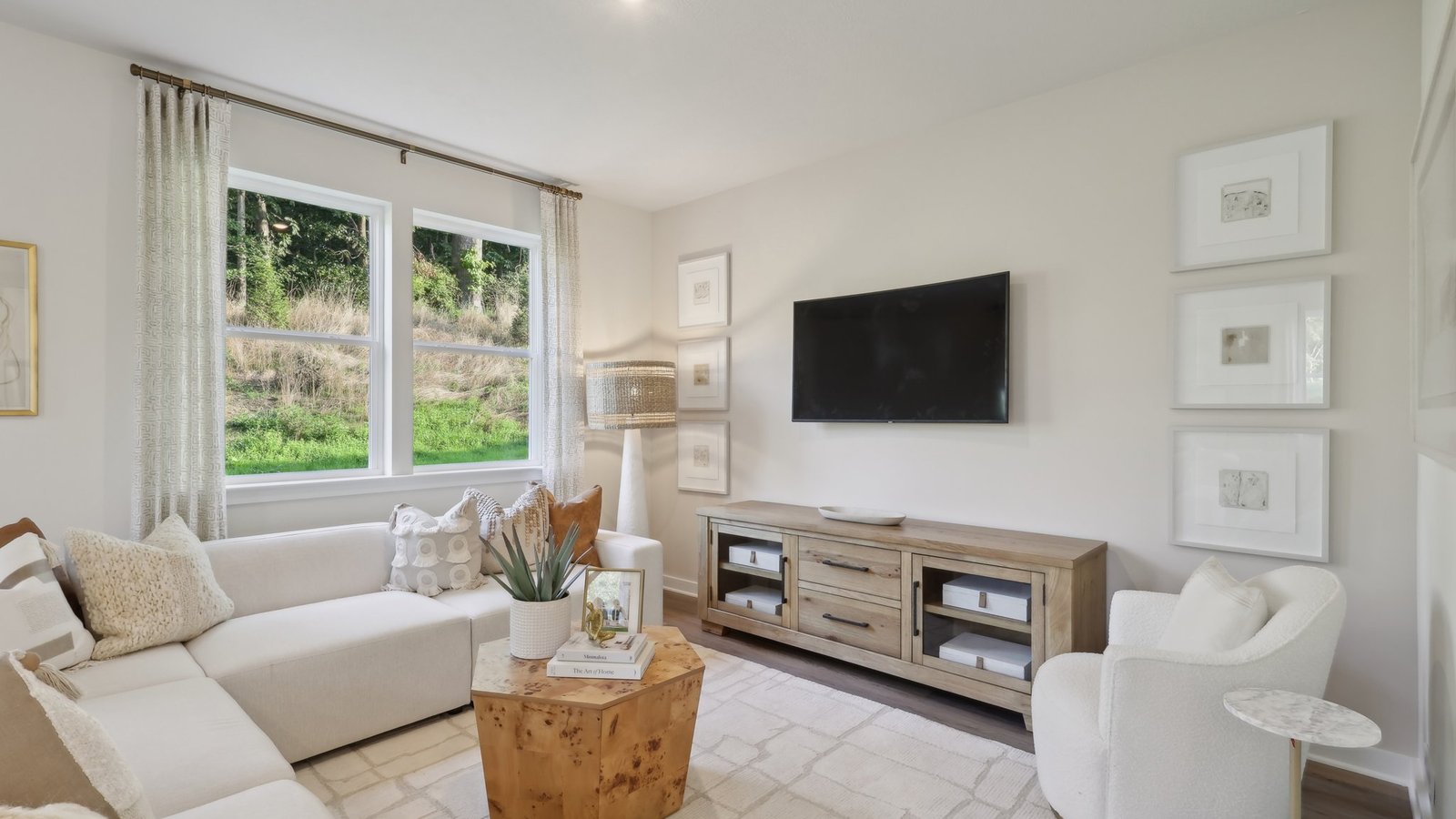 Living room with large island