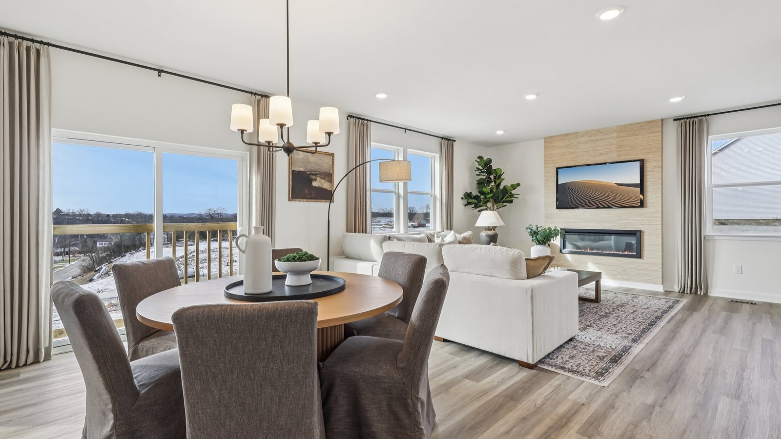 Casual dining into living room