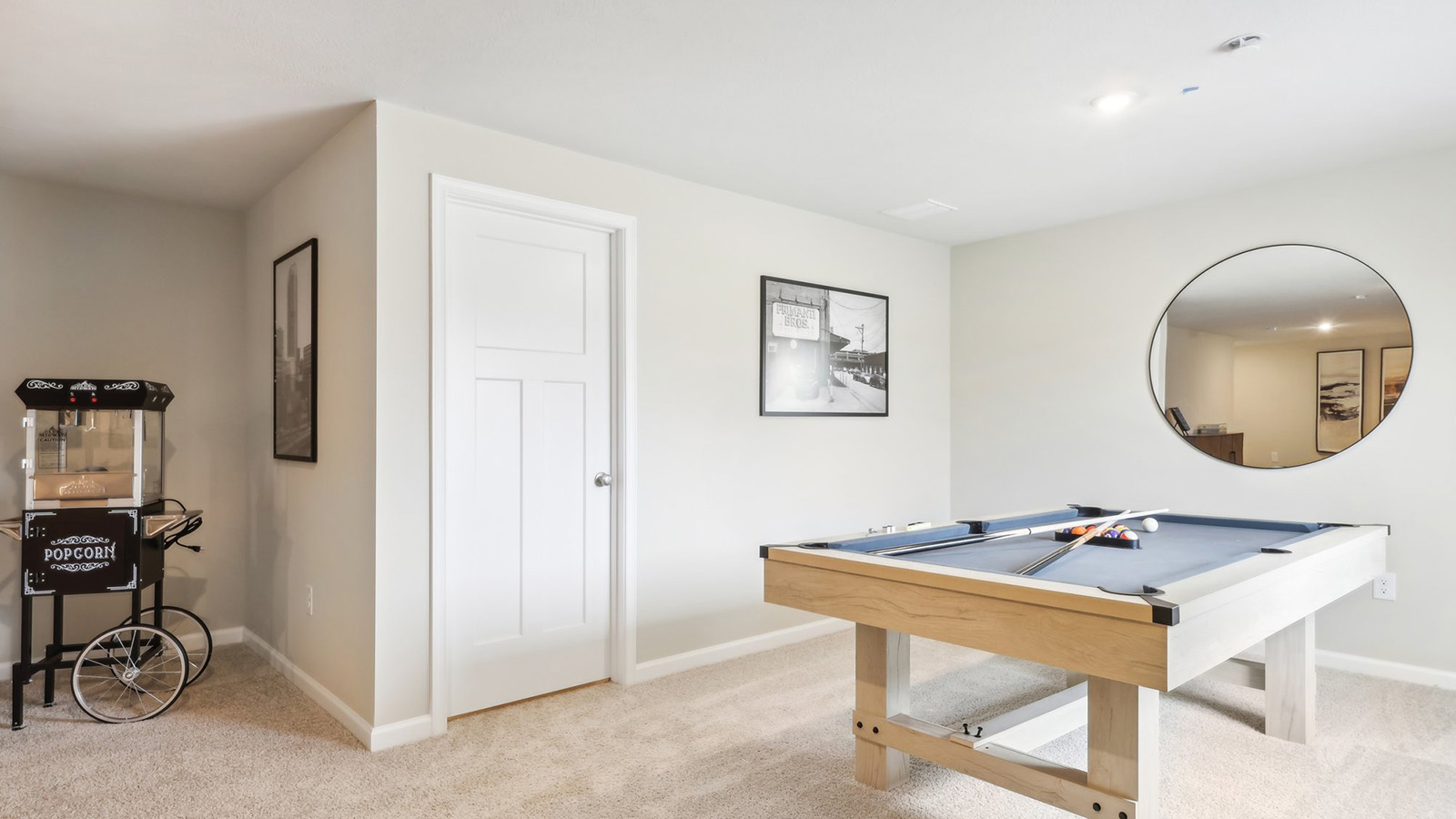 large finished basement