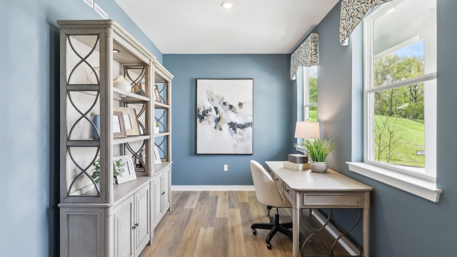 front flex space with large windows