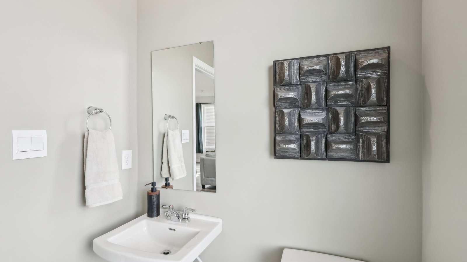 Half bath on main level living