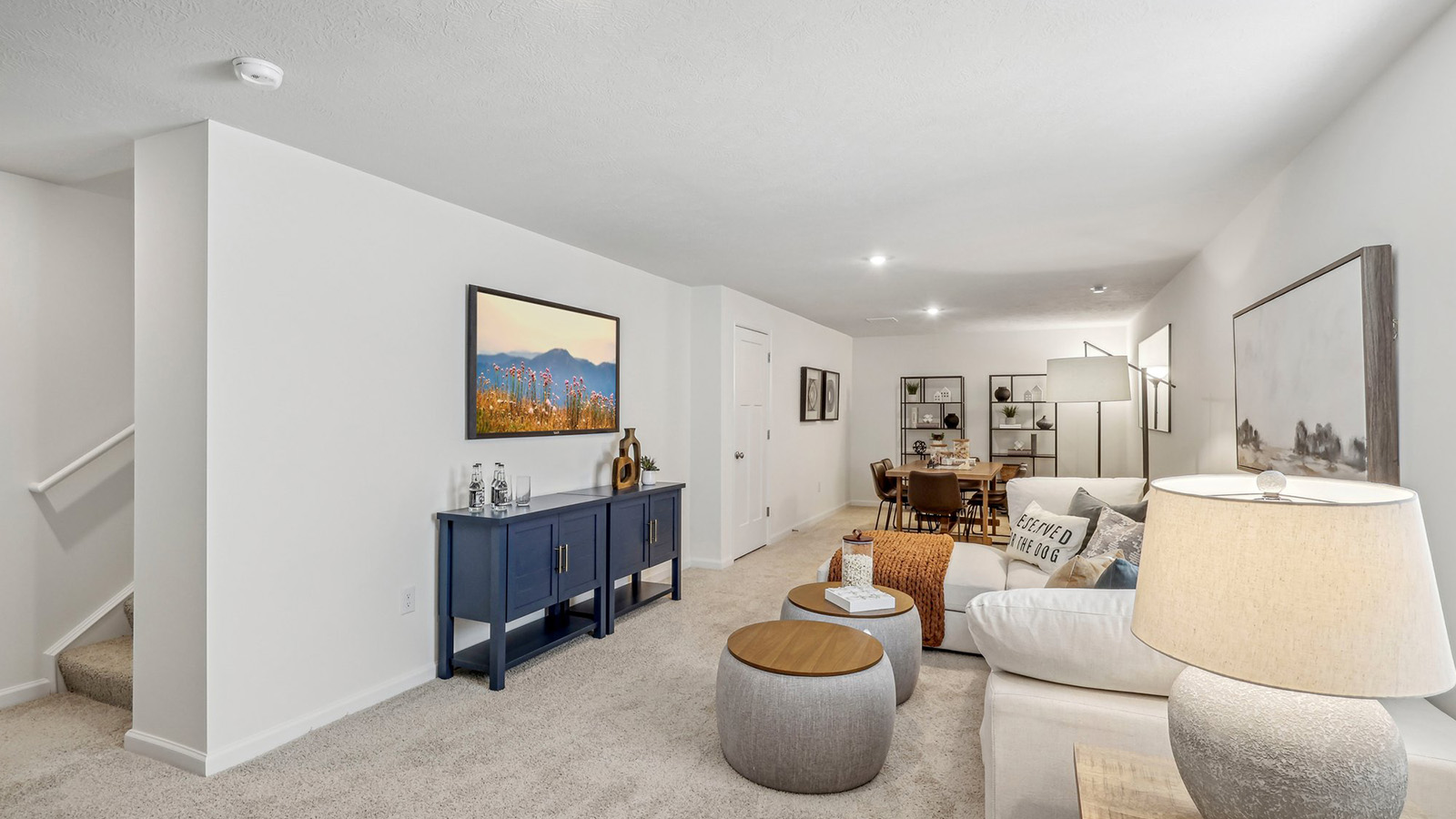 Finished lower-level living area