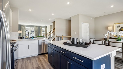 Upgraded kitchen with two-toned kitchen island