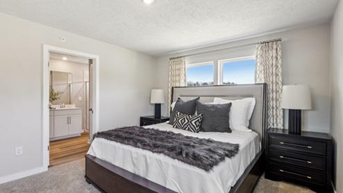 Primary suite with entrance to full bath