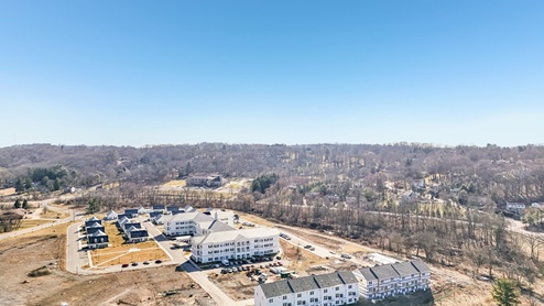 Drone shot of McCandless Square community