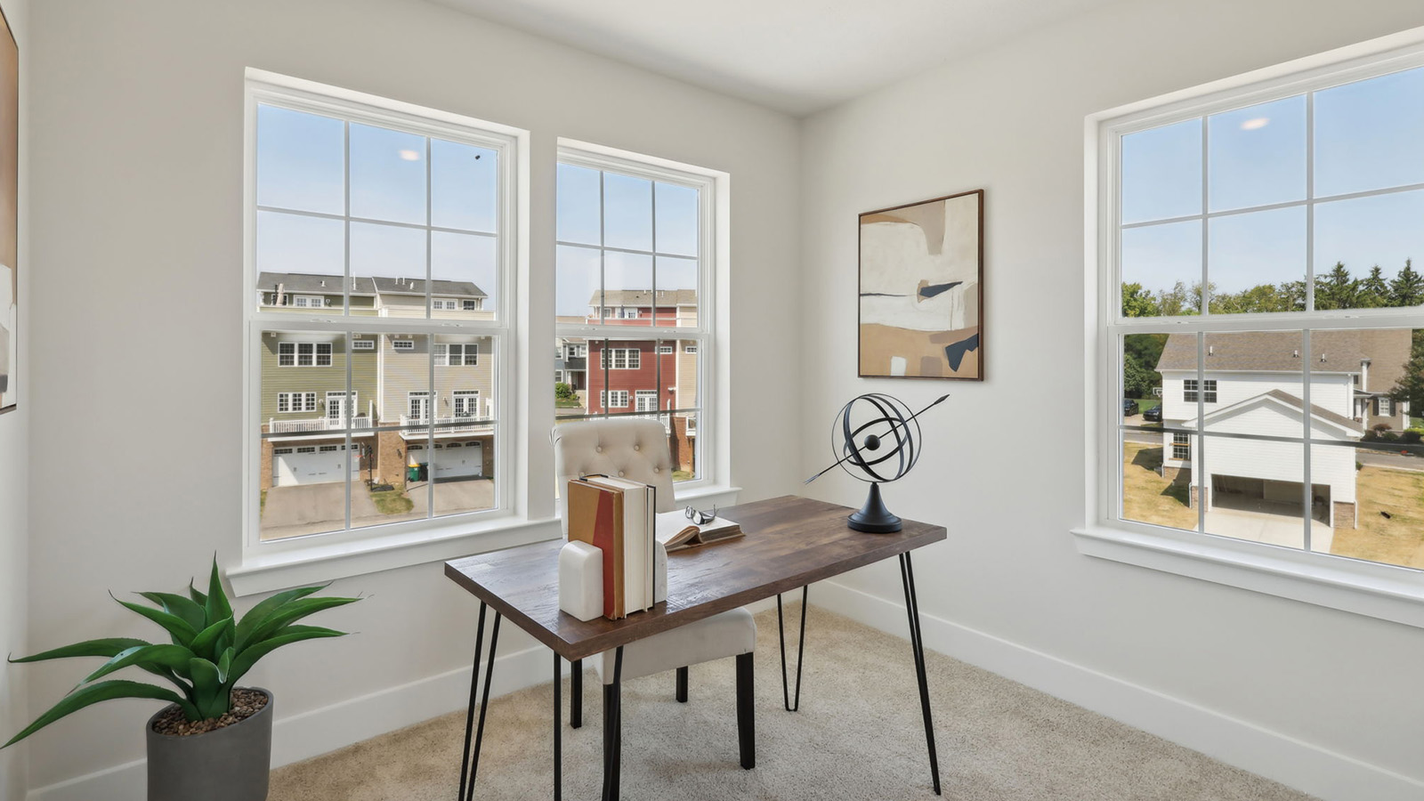 Second room staged as an office