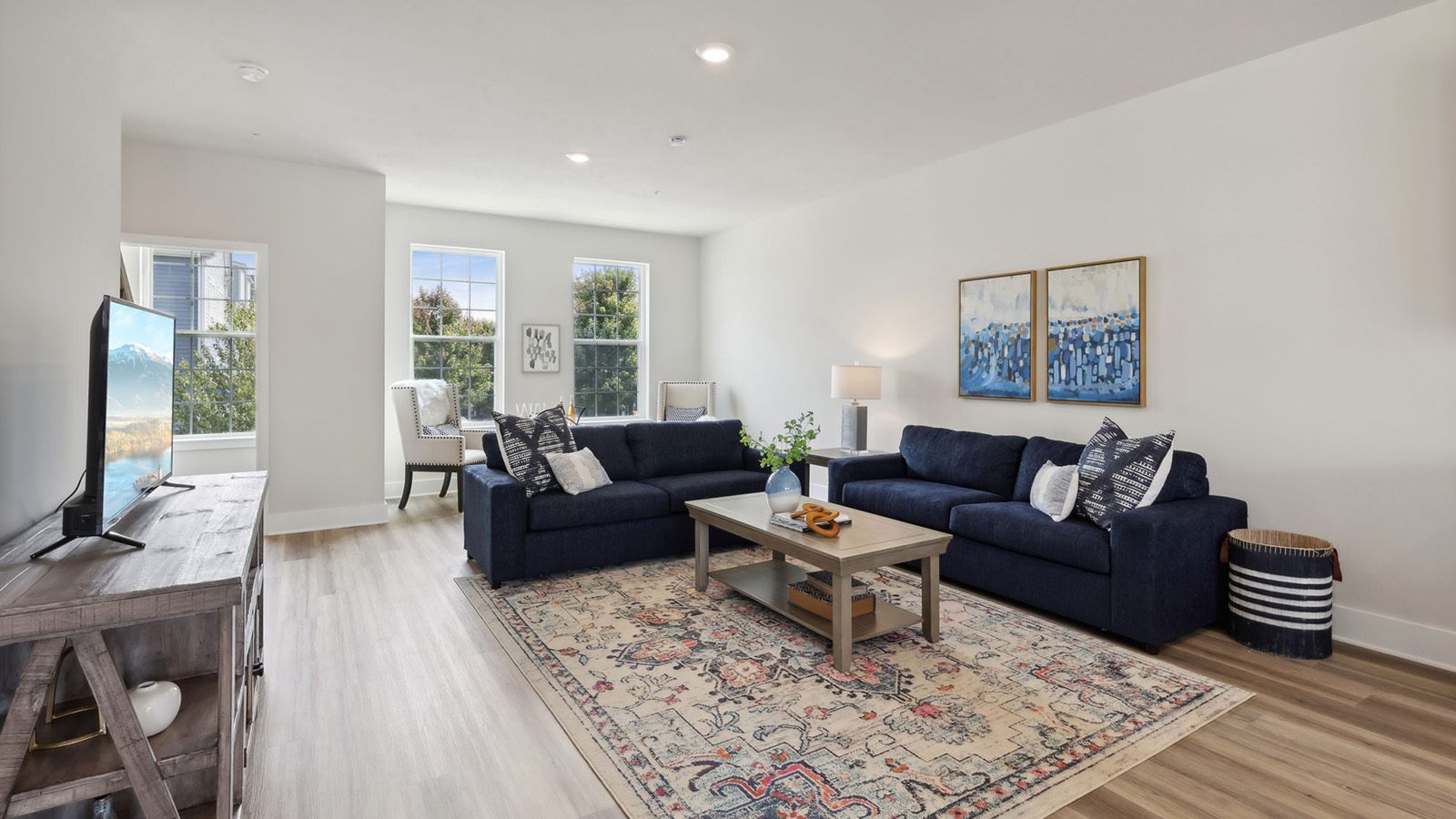 large living area on second floor