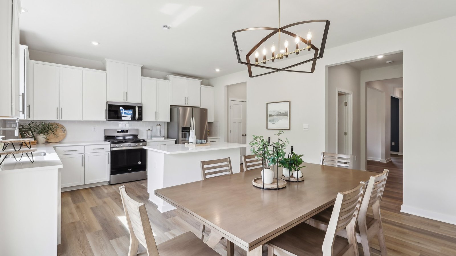 Hanover dining area into kitchen