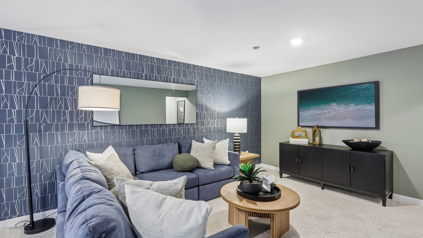 Large finished basement
