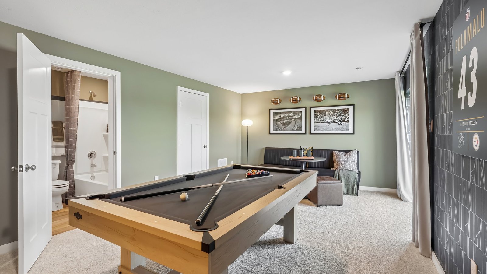 Basement built for entertaining