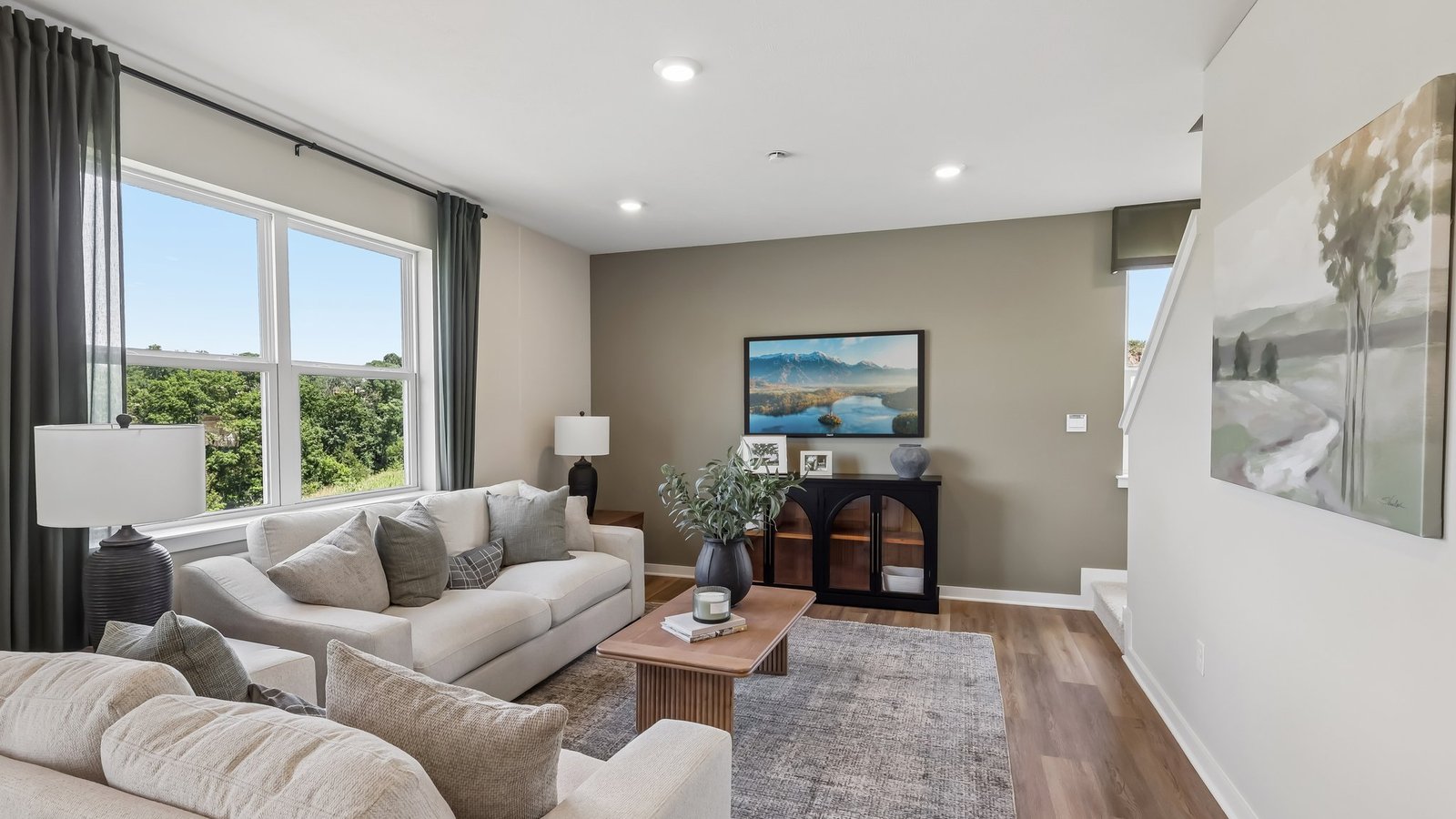 Living room perfect for entertaining