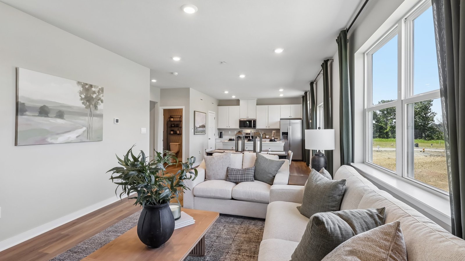 Spacious open concept living room