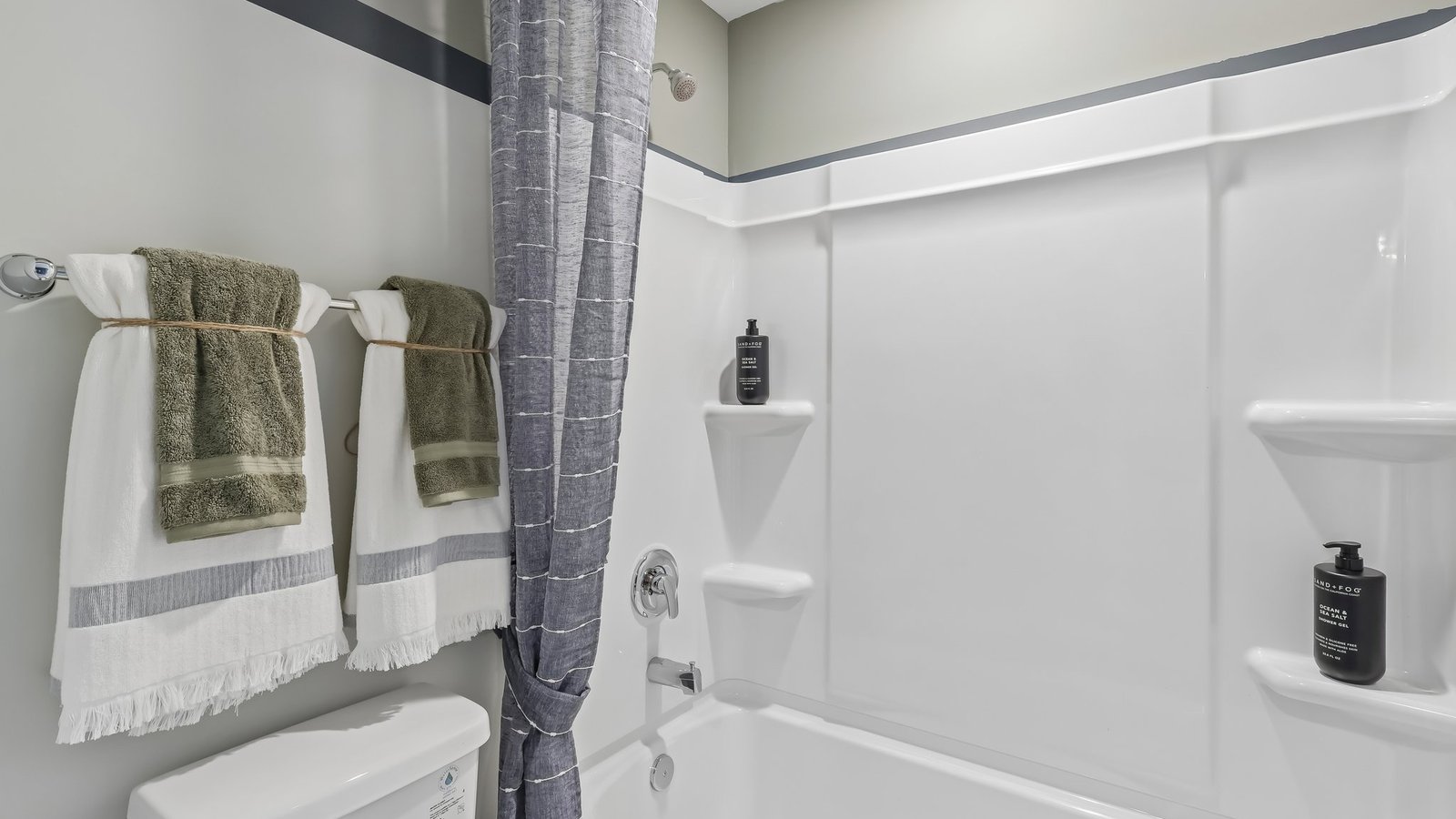 Basement with convenient bathroom