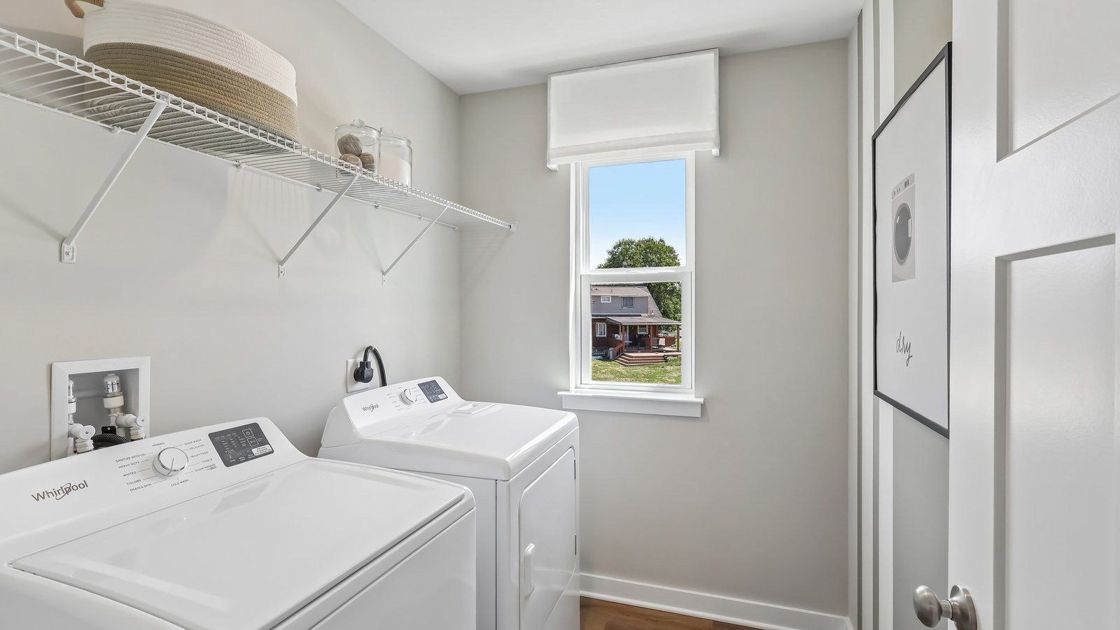 Spacious laundry room on second floor