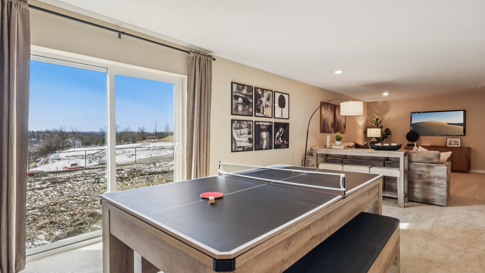 Large finished basement