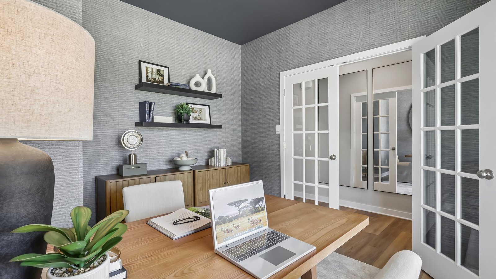 Home office space off of entry