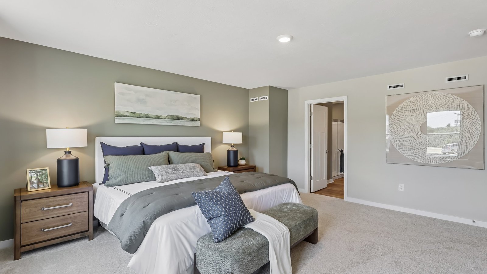Primary bedroom suite on second floor