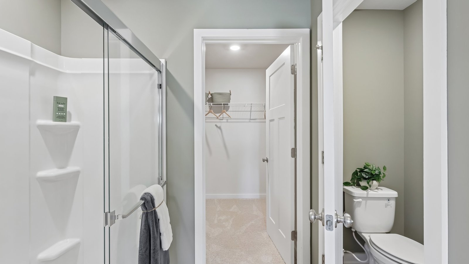 Primary bathroom with walk-in shower