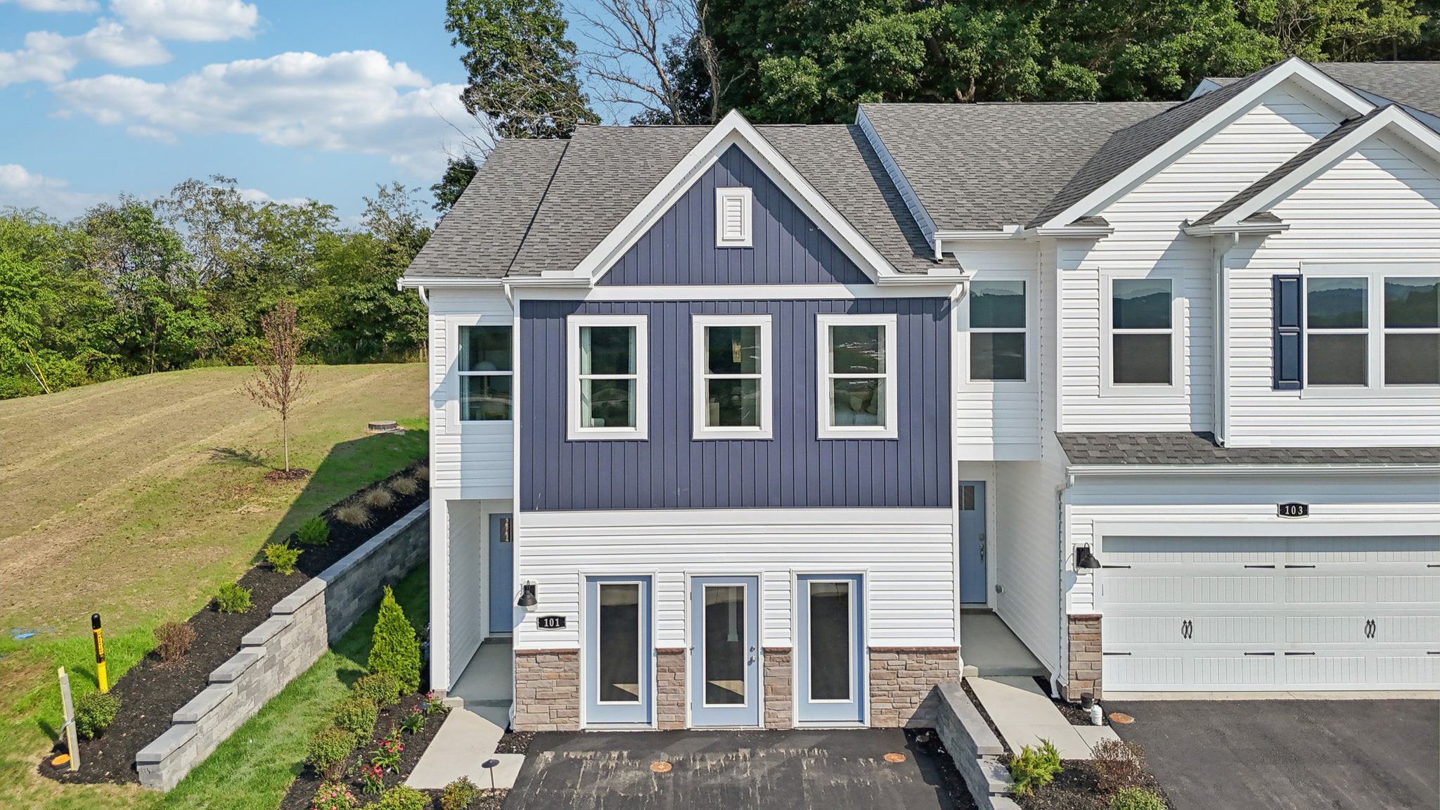 Exterior of Andrews townhomes