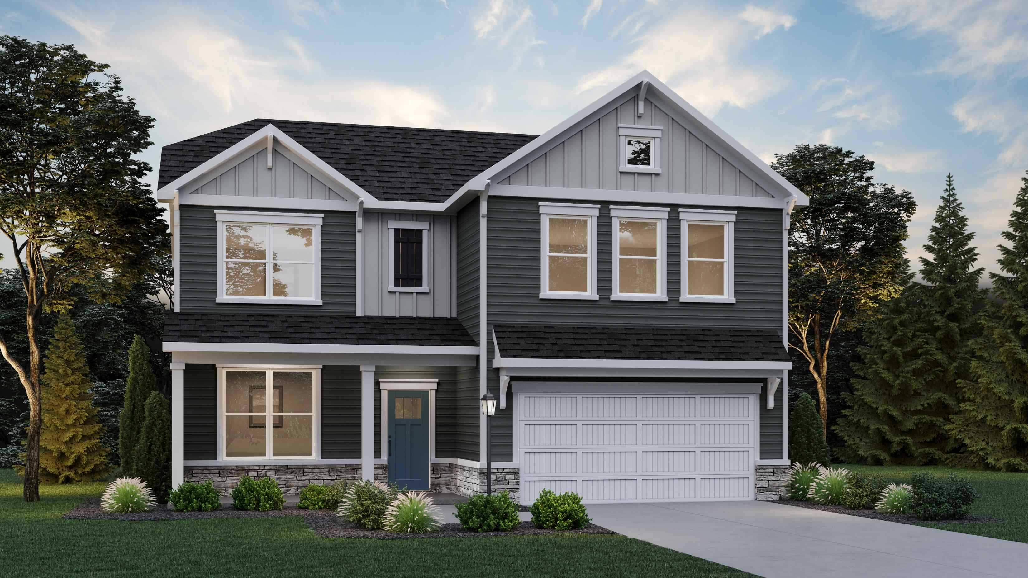 Hadley exterior rendering elevation B