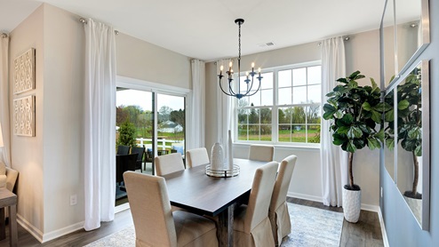 Dining area with covered porch