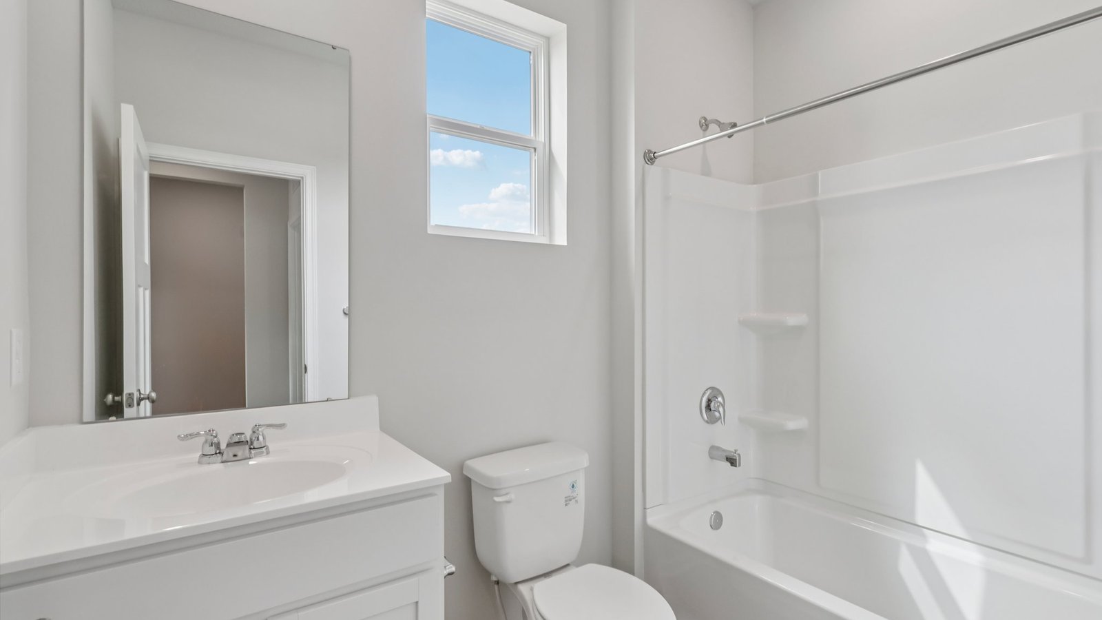 Secondary bathroom with window