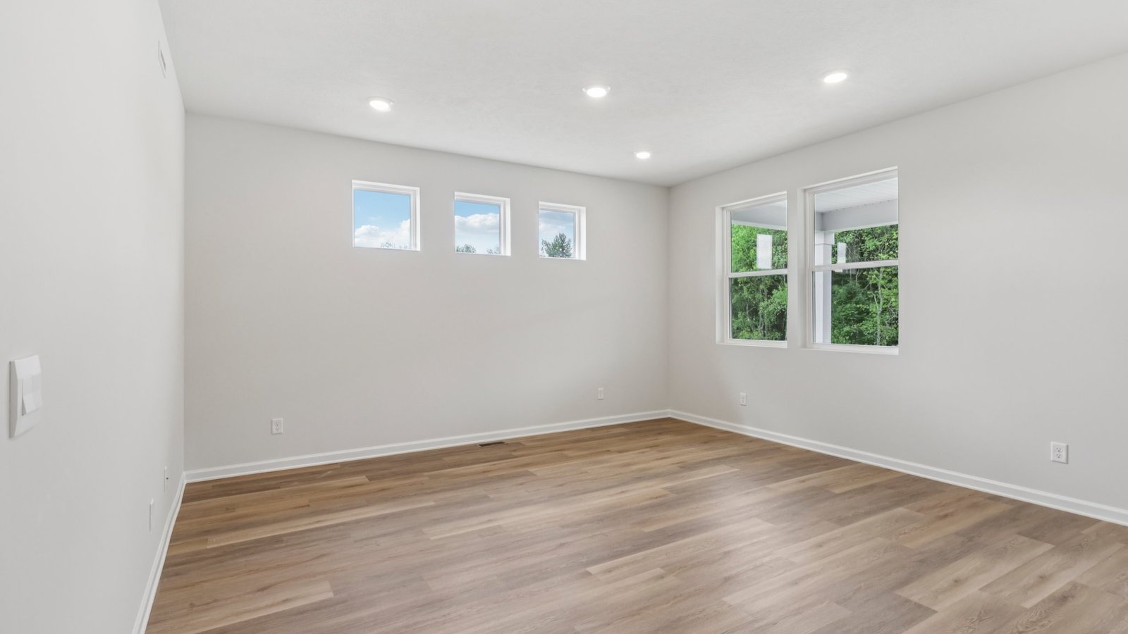 Living room with windows