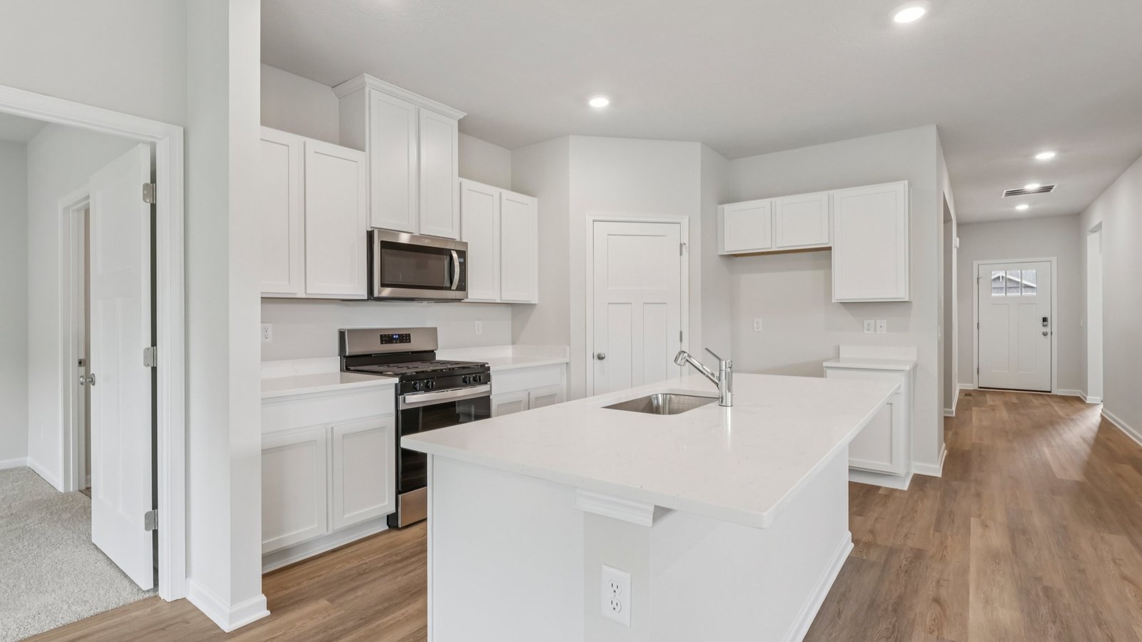 kitchen with large island