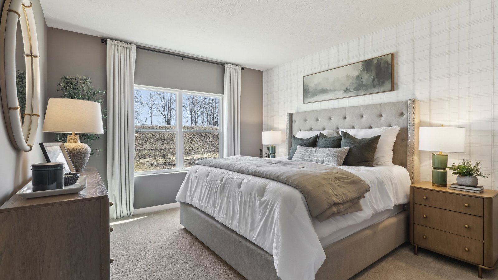 primary bedroom with large window