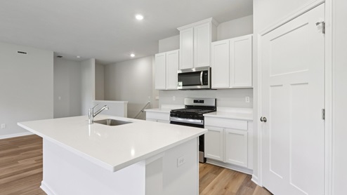 kitchen with corner pantry