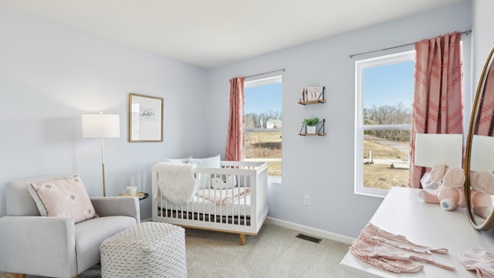 second bedroom with two large windows