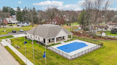Club house with pool