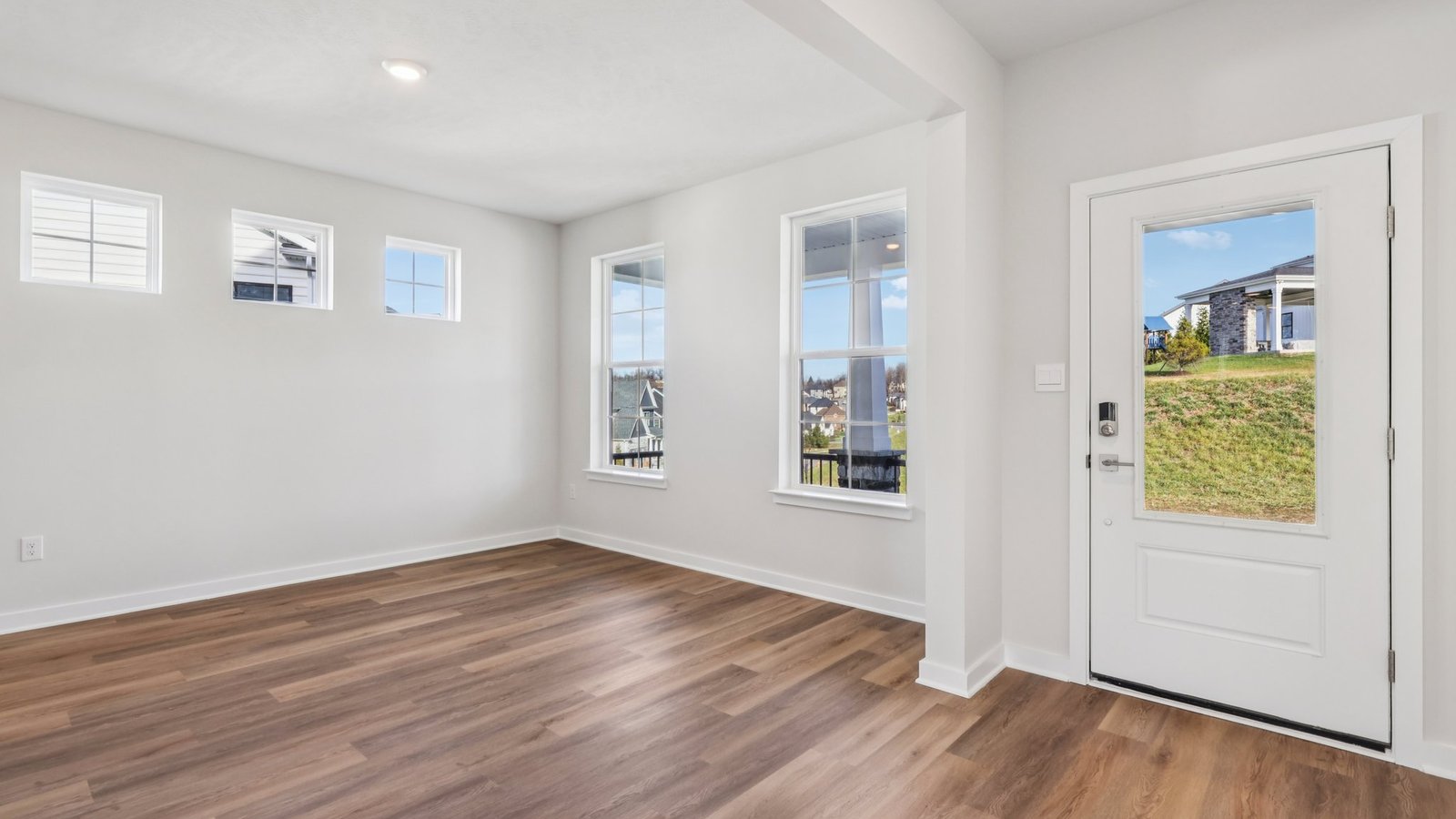 entry way and dining area