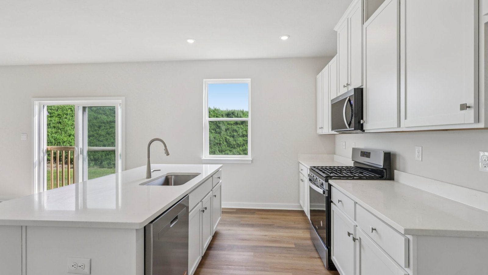 kitchen with large island