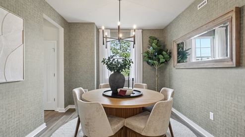 Dining room with window