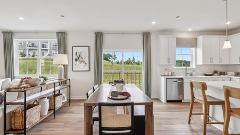 Dinette area with sliding glass door