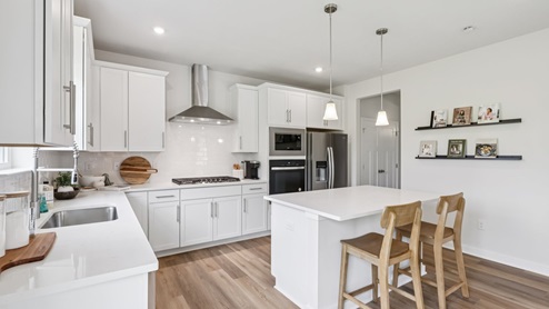 Kitchen with stainless steel appliances