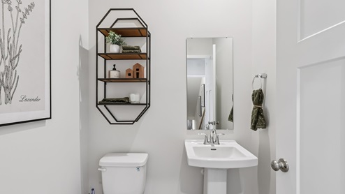 Main level half bath