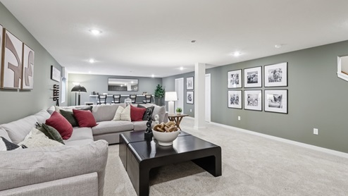 Large finished basement