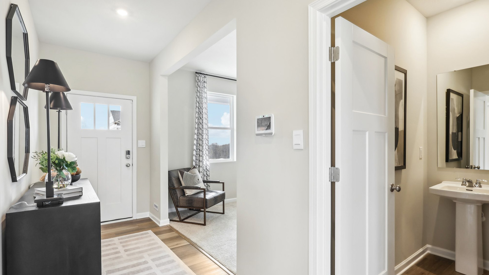 Half bath off of entry