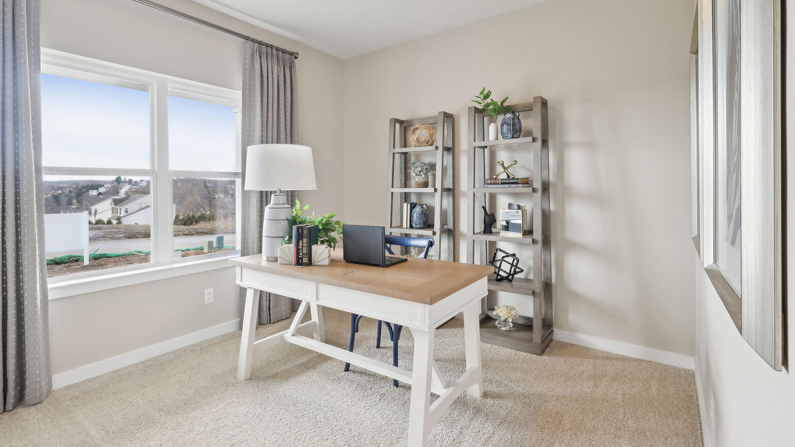 Second room staged as an office