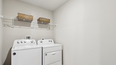 Upper level laundry room
