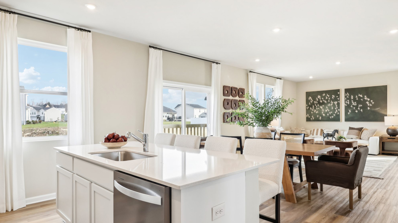 Kitchen with island