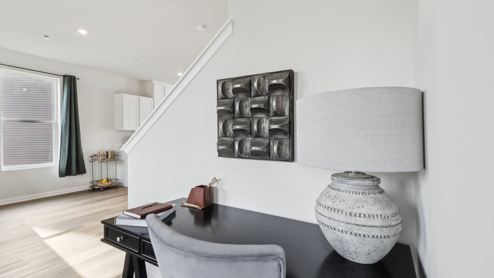 Desk area off of living room