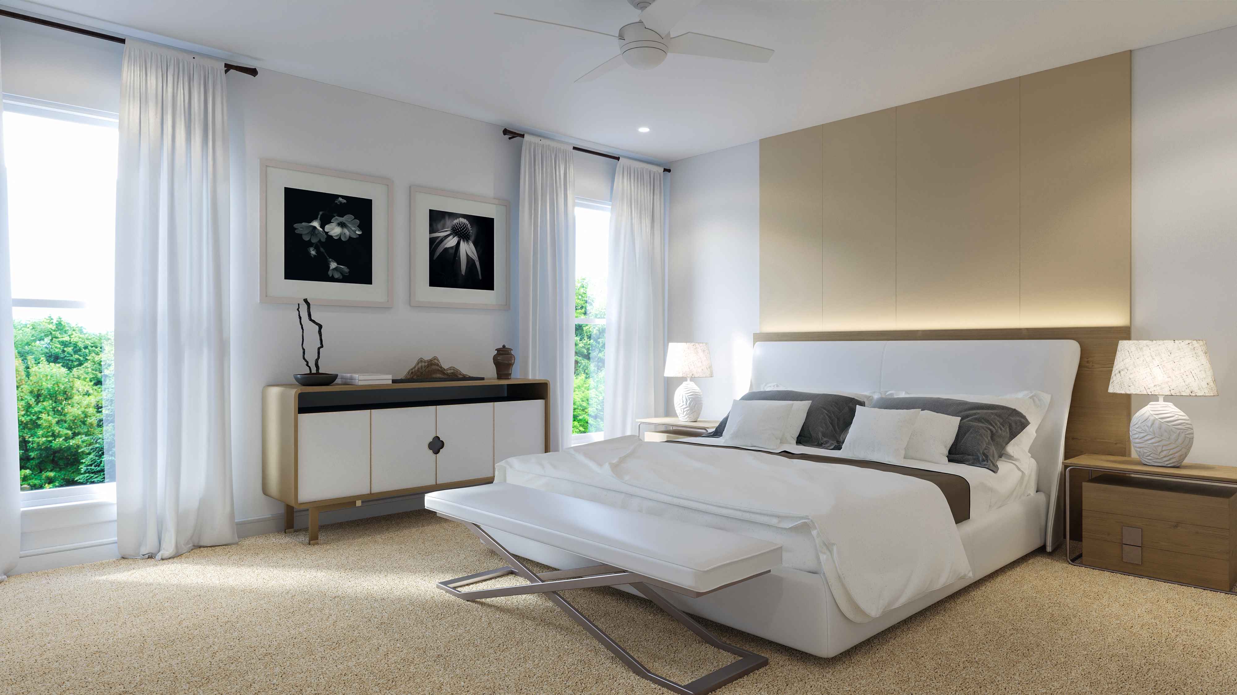 Primary bedroom rendering