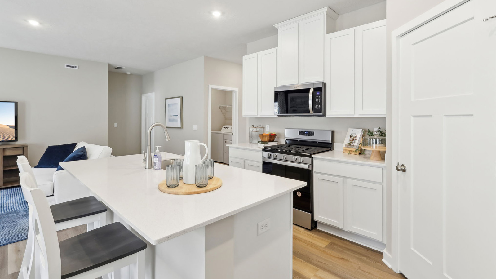 Kitchen with stainless steel appliances