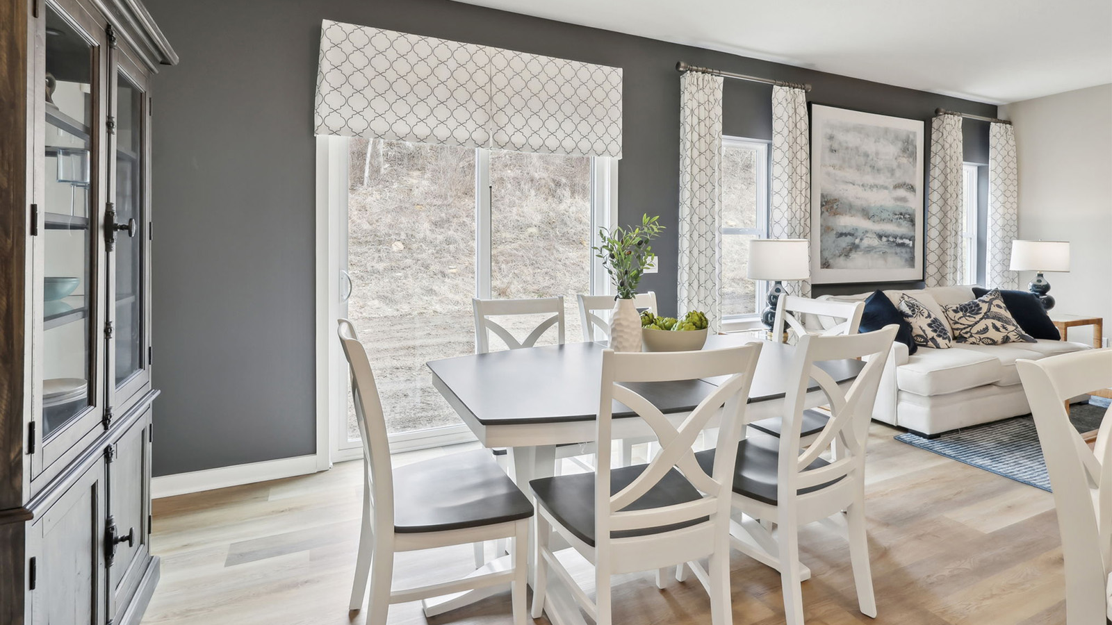 dining area with sliding glass door