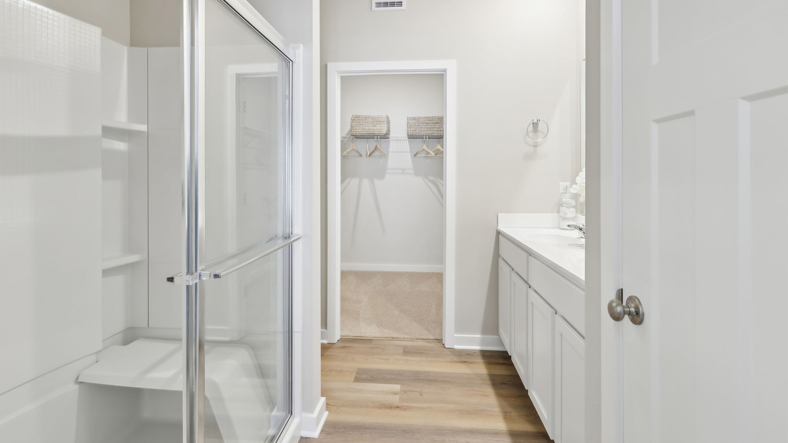 Primary ensuite with walk-in closet