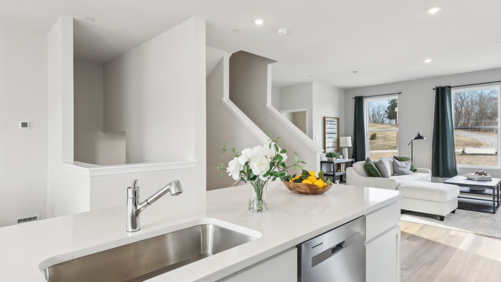 kitchen into main living area